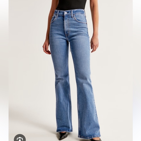 Abercrombie 70s vintage flare ultra high rise 30R - Picture 2 of 9